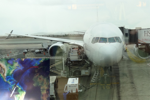 Le Boeing 777-200 d'Air France-Klm sur le tarmac de l'aroport Jorge Chavez Lima Callao de Lima.