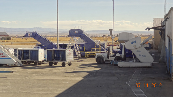 Les chelles d'accs aux avions, El Alto
