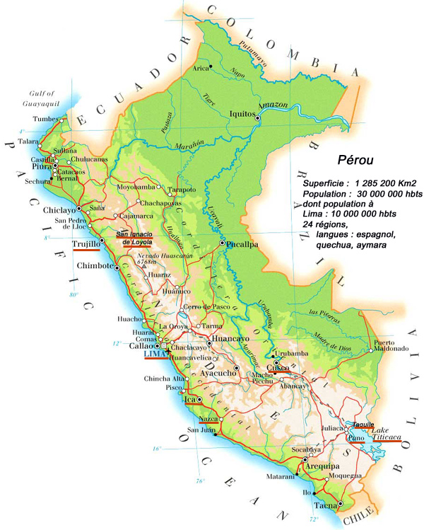 carte du P�rou