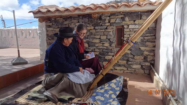 Entretien avec la tisserande et pr�paration du travail