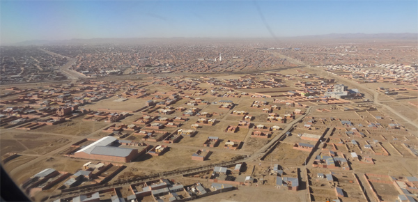 El Alto vue partielle d'avion