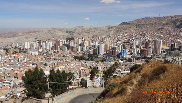 Vue de La Paz depuis El Mirador de Killi-Killi