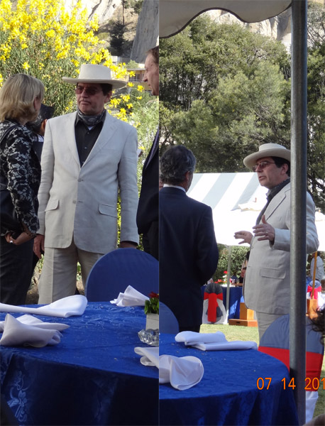 Monsieur Michel Pinard lors du buffet champ�tre � la R�sidence de France en Bolivie