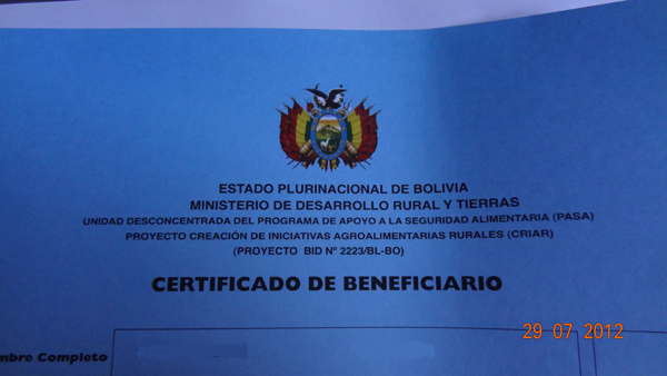 Certificat du bnficiaire