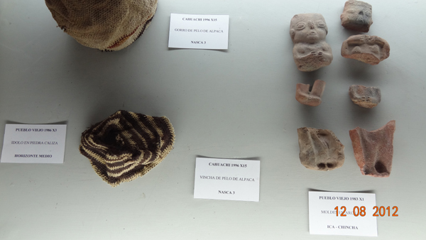 Pi�ces diverses, laine, m�tal, os...