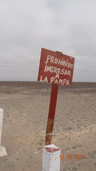 Prohibido ingresar a la pampa